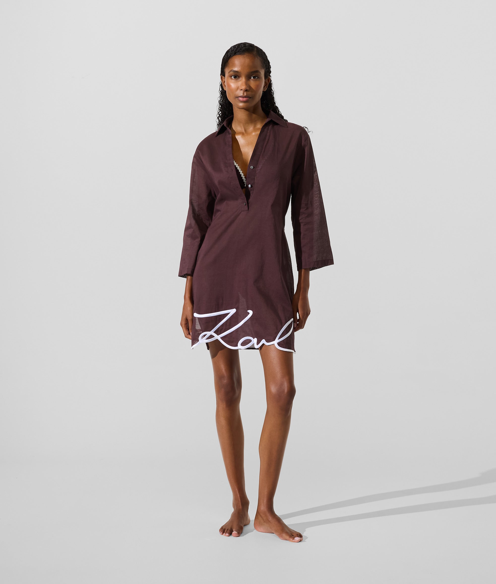 K/Signature beachwear overhemdjurk