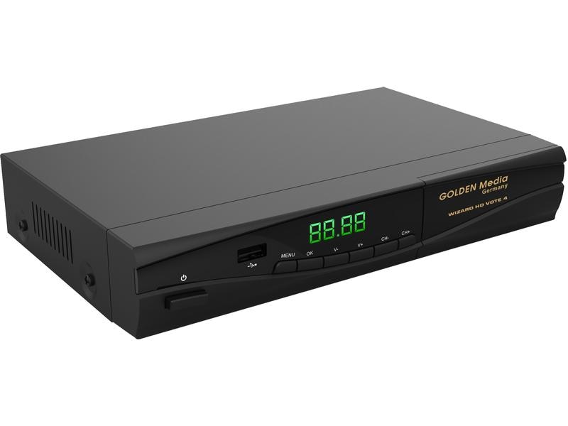 Golden Media TV-Receiver Wizard HD Vote 4 Full HD Combo Receiver DVB-S2   T2/C (H.265) mit Common Interface & Conax Kartenleser