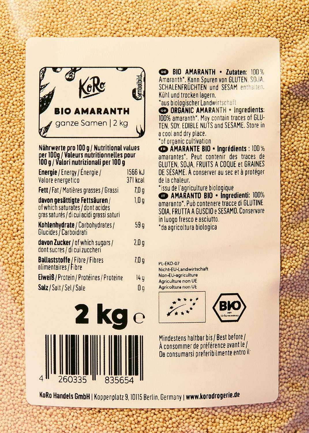 Bio Amaranth 2 kg
