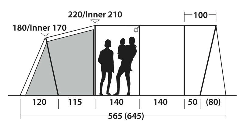 Outwell Denver 6 Tunnelzelt für 6 Personen