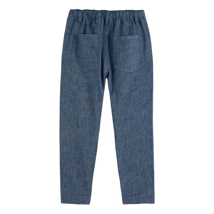 Emile et Ida Pantalon Lin Indigo | Bleu jean