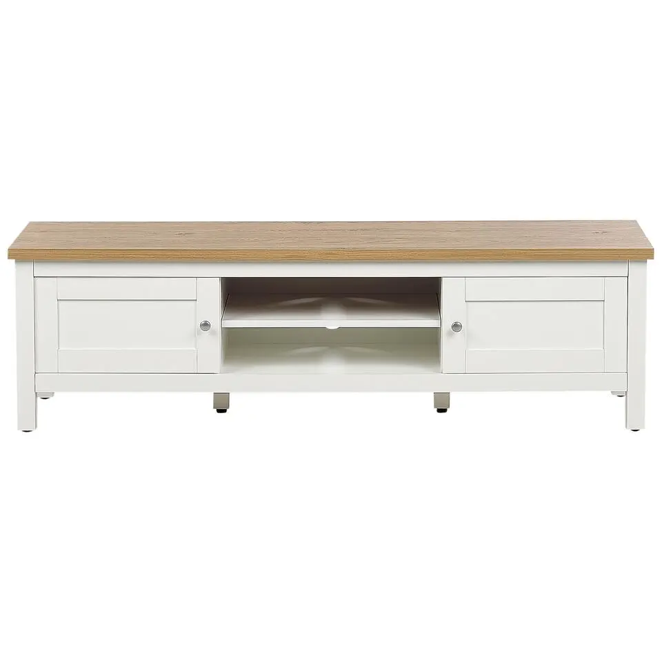 ATOCA - TV-meubel - Lichthout/Wit - MDF