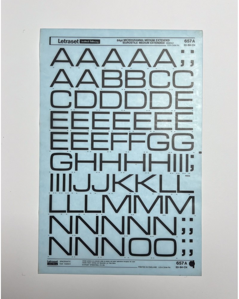 letraset-657A- MICROGRAMMA MEDIUM EXTENDED - 84pt