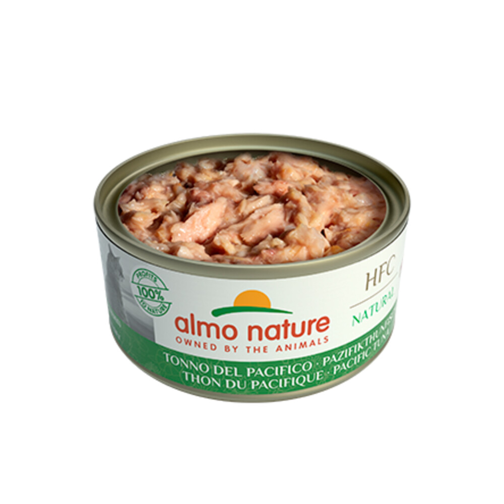 24x Almo Nature HFC Natural Kattenvoer Nat Blik Stille Oceaan Tonijn150 gr