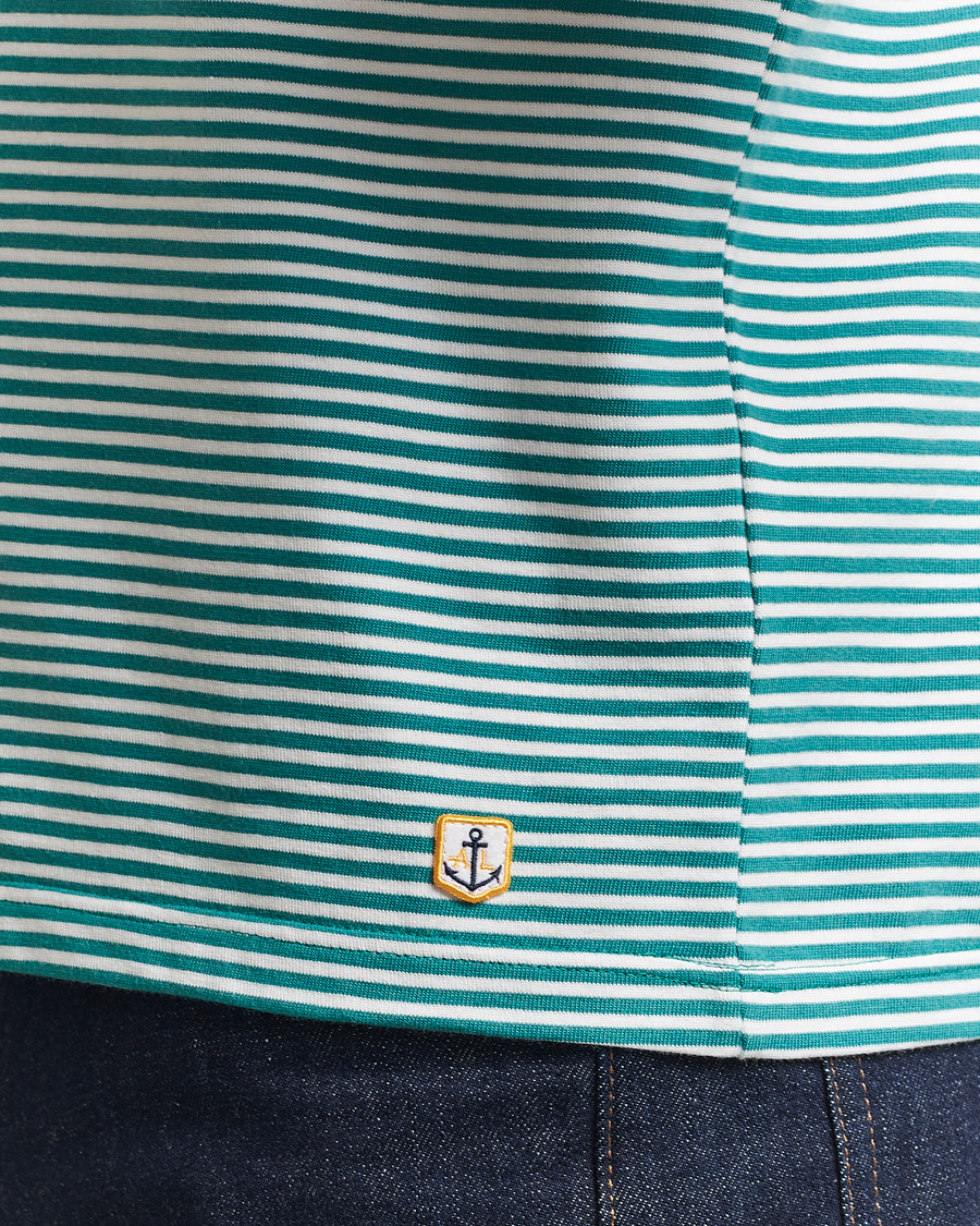 Armor-lux Callac Héritage Stripe T-Shirt Deep Jungle/Milk