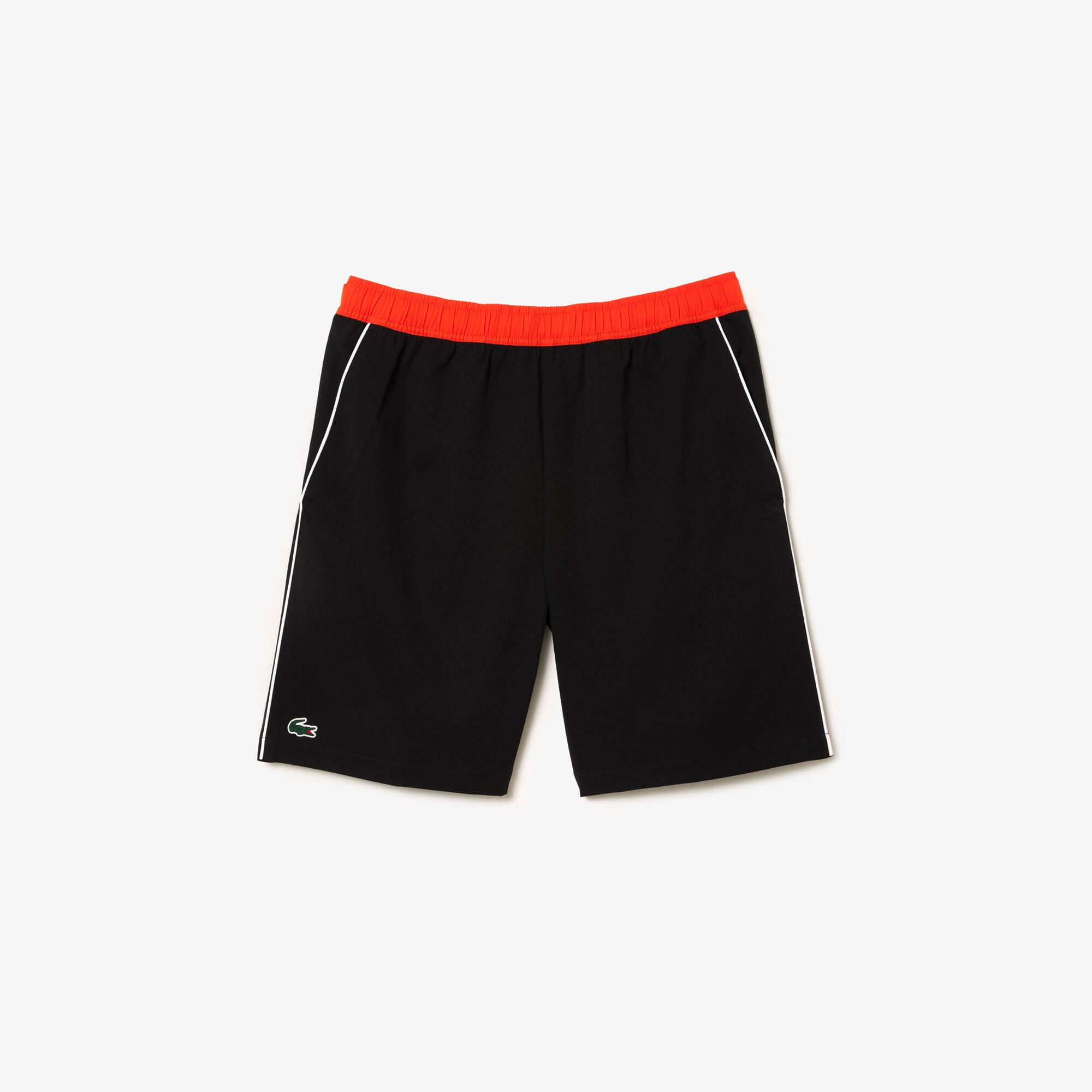 Stretch-Tennis-Shorts aus recyceltem Gewebe Bermudas - Schwarz - Lacoste - Herren