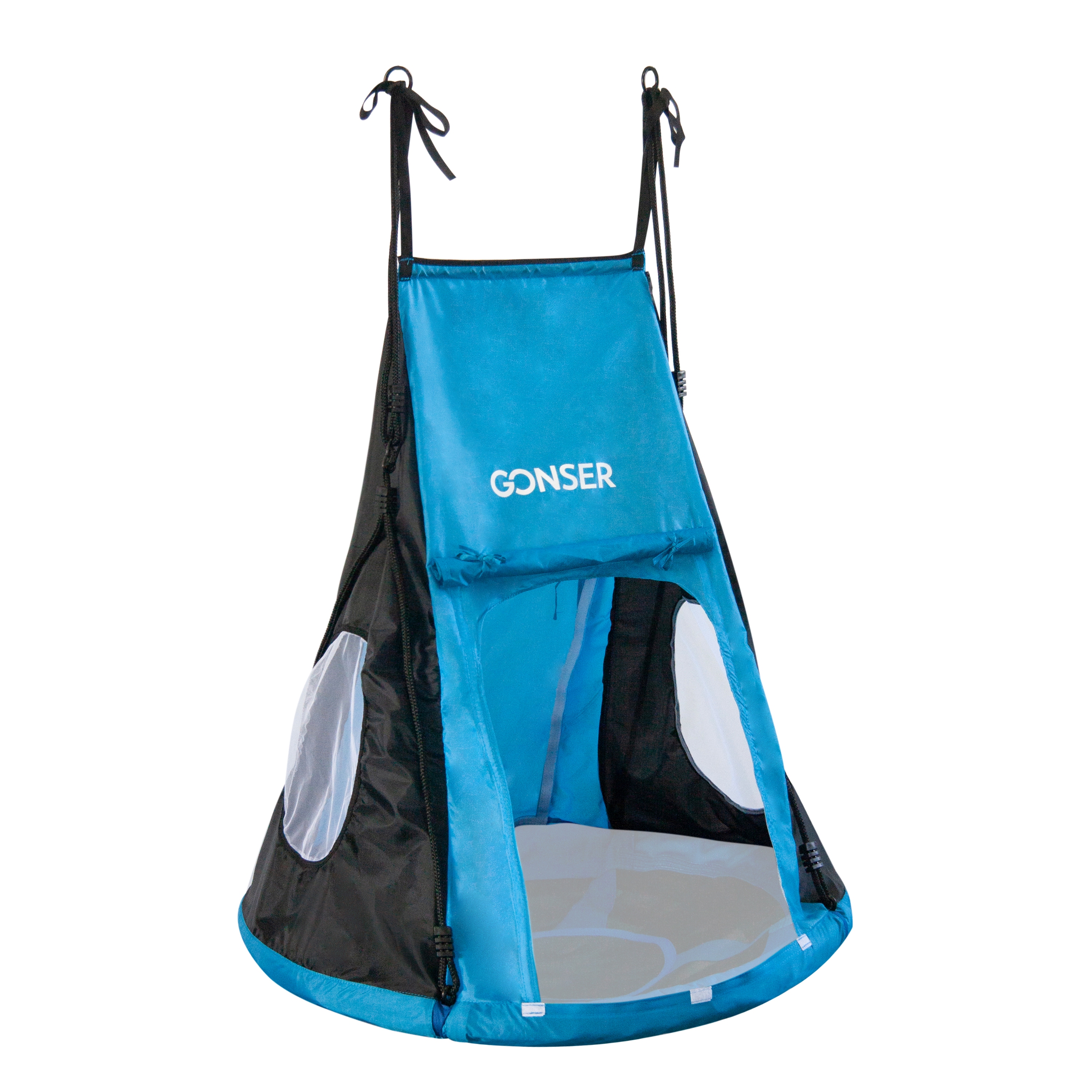 Zelt für Nestschaukel 100 cm blau/schwarz