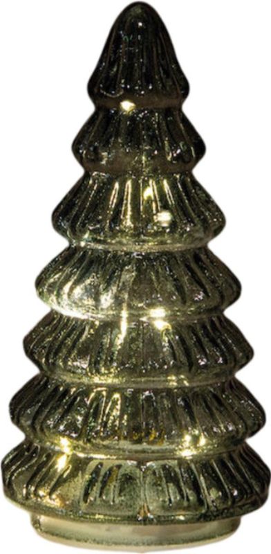 Anna's Collection - Kerstboompje - Groen - 10 LED - Op Batterij - Met Timer