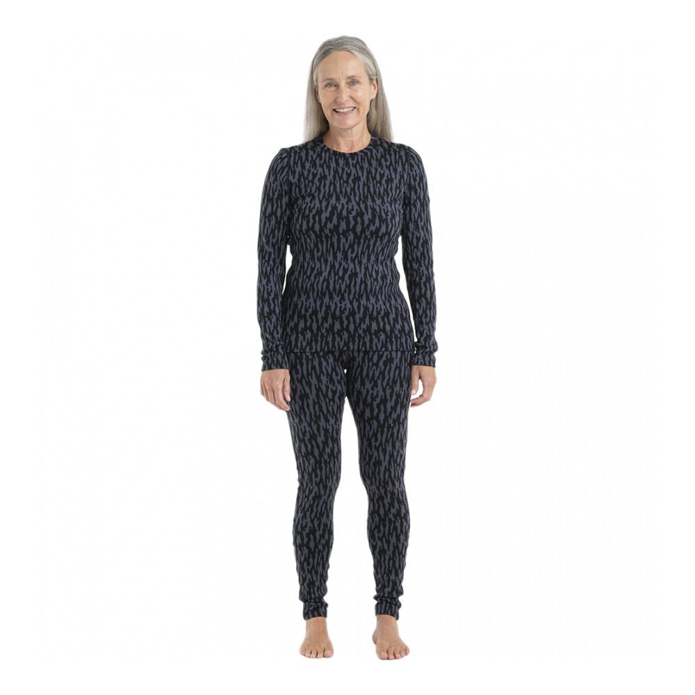 Icebreaker 260 VERTEX GLACIAL FLOW - Sous-couche Femme graphite/black/j