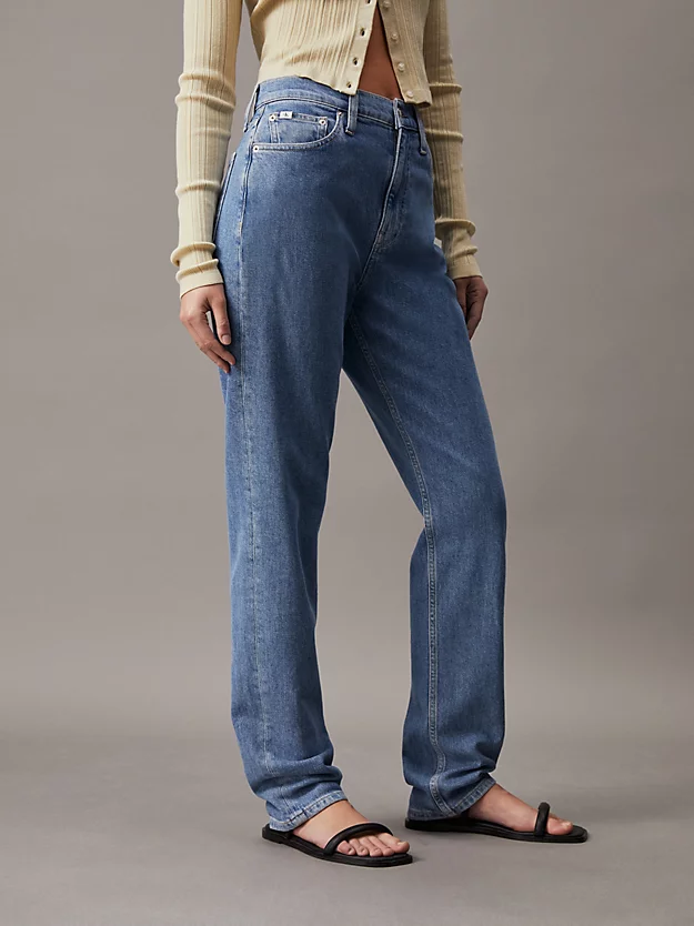 Calça jeans slim reta autêntica