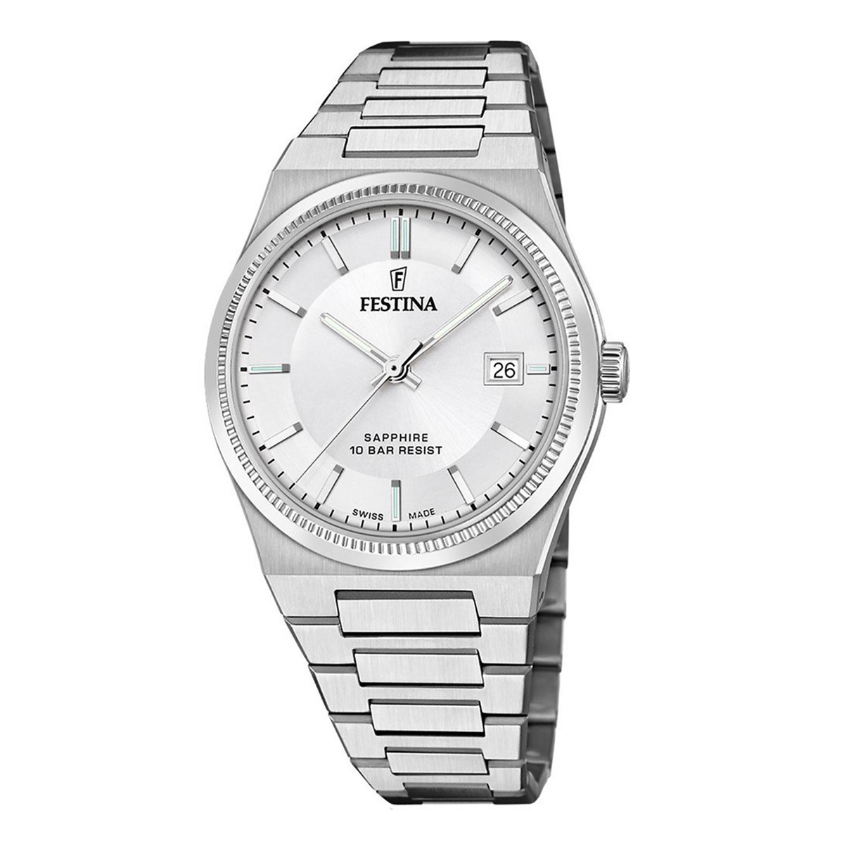 Montre Festina acier bracelet intégréCollection Swiss Made