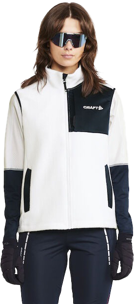 NOR ADV Explore Pile Fleece Vest Dame White/Blaze