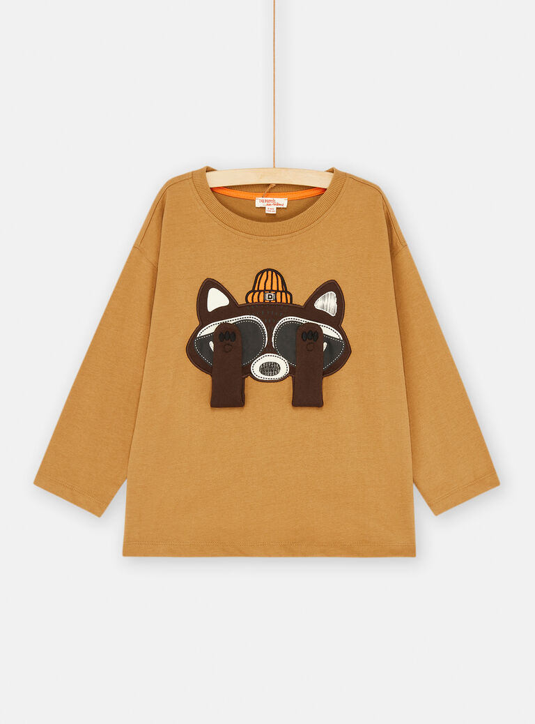 Tee Shirt Manches Longues Marron