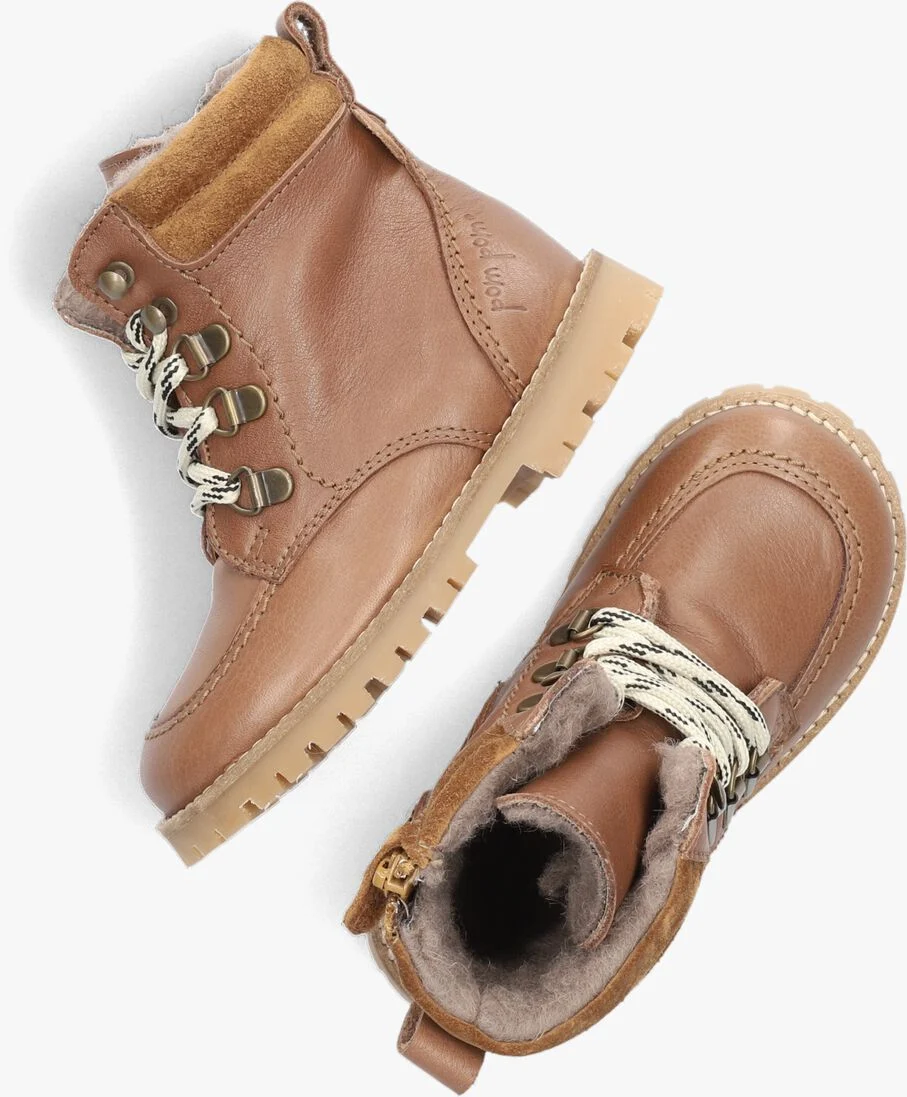 POM POM cognac pom pom veterboots 26244
