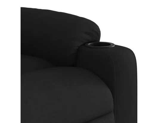 Fauteuil massant inclinable Noir Tissu