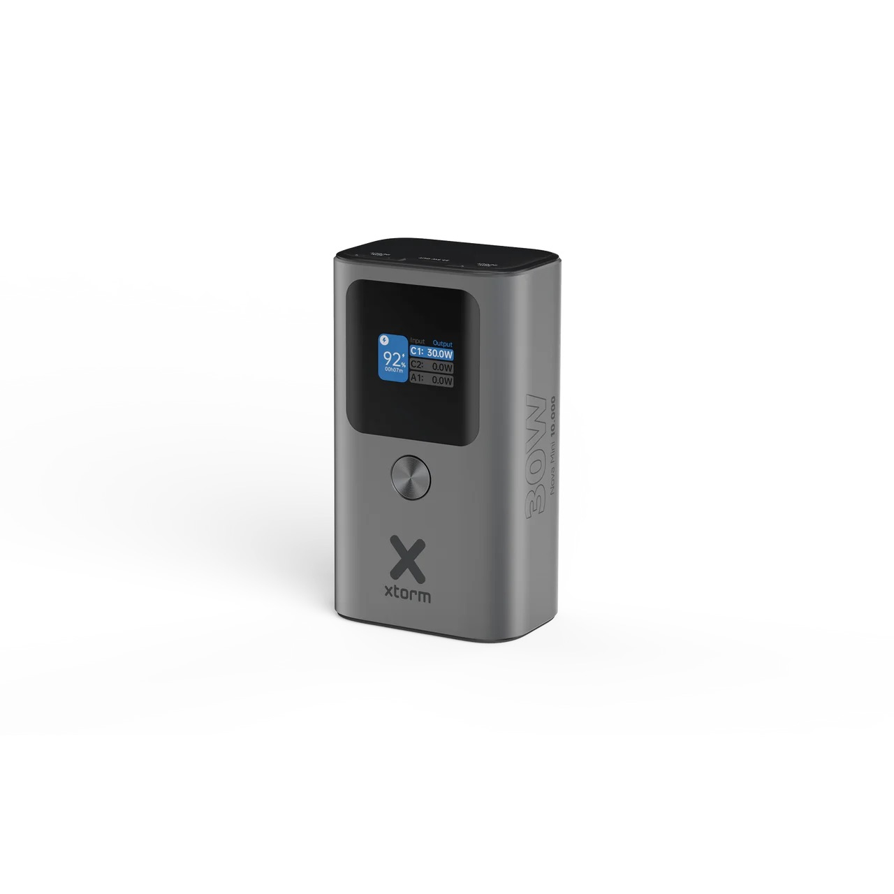 (30W) 10000mAh Nova Mini USB A / 2x USB C Powerbank Fast Charge Ladegerät (XNP100) - Grau