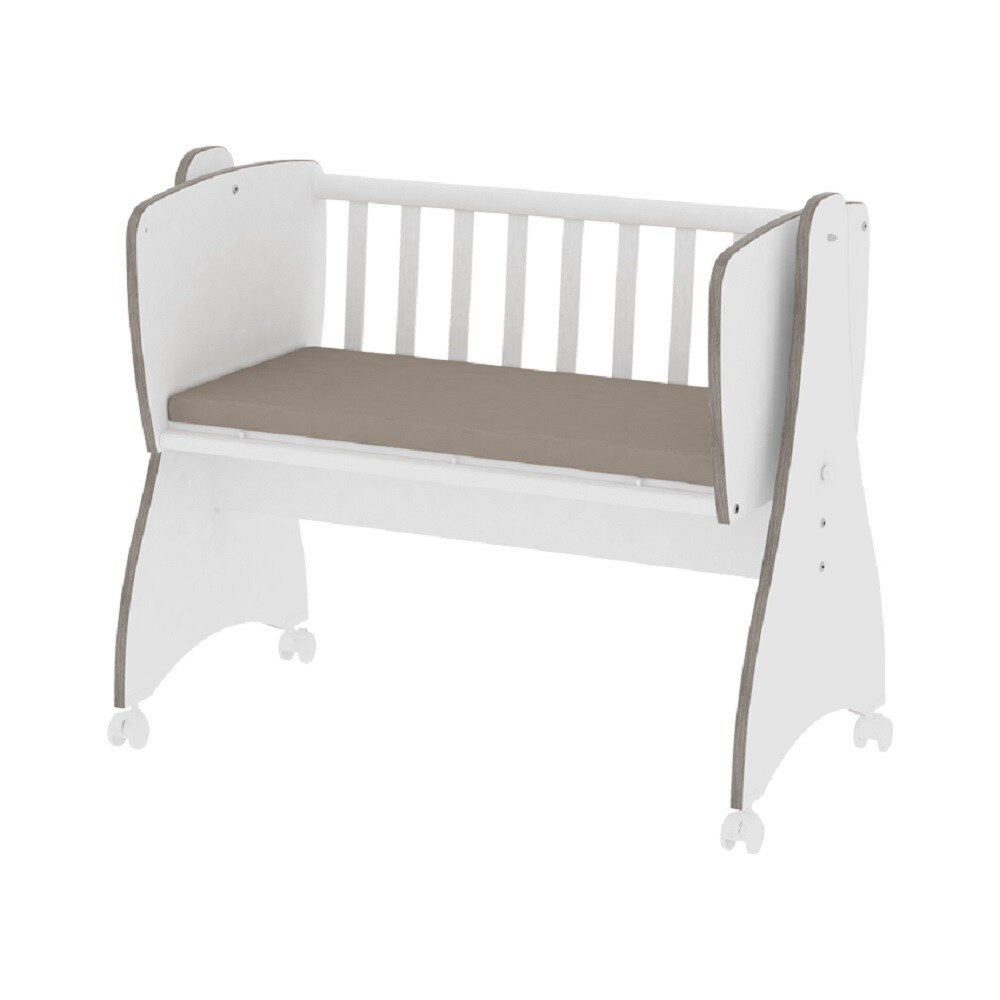 Lorelli Babywiege, Babyschaukel First Dreams 4 Räder, Bremsen, umbaubar in weiß