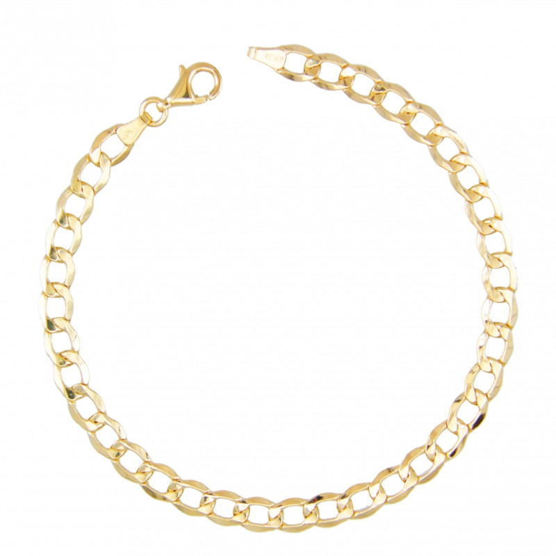 Bracelet Homme Maille Gourmette - Or Jaune