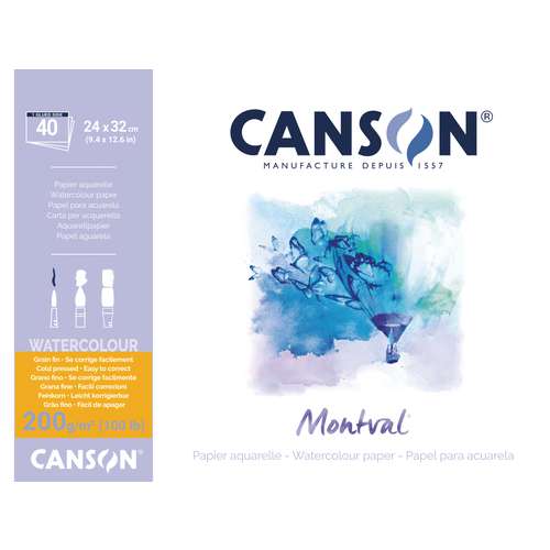 CANSON® Montval® Aquarellkarton, 200 g/qm Feinkorn