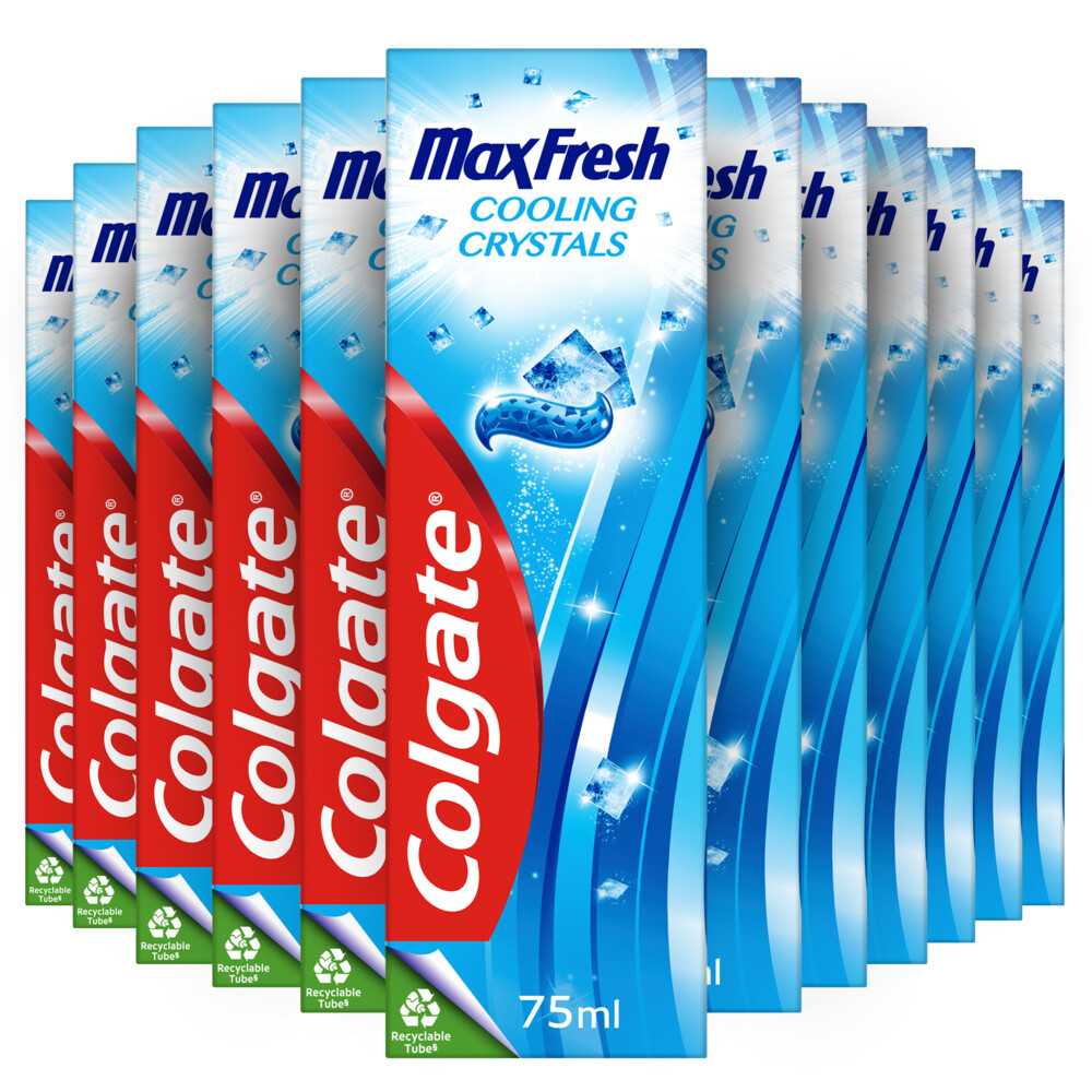 12x Colgate Tandpasta Max Fresh Cooling Crystals75 ml