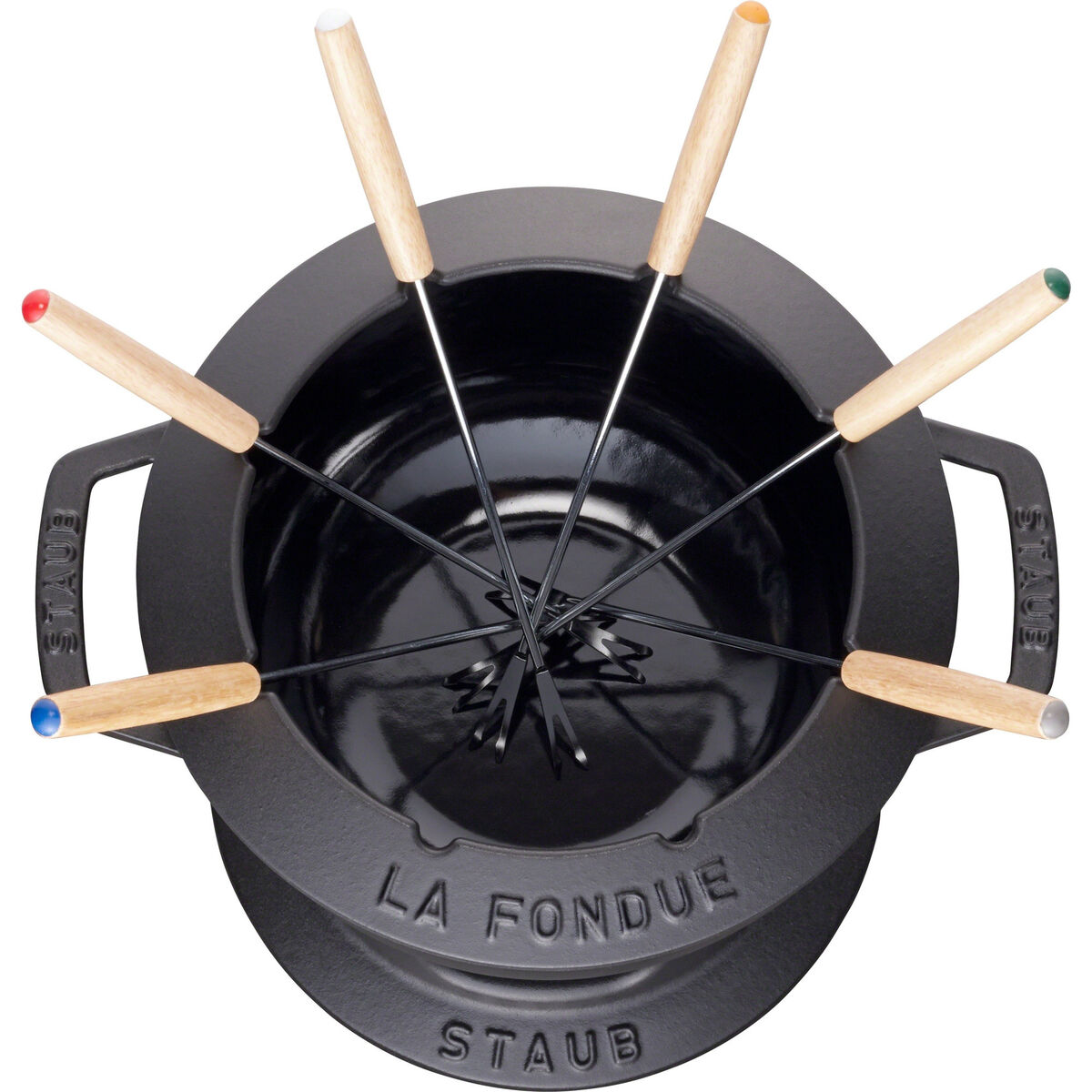 Fondue Sett 18 cm Svart med Blank Innside