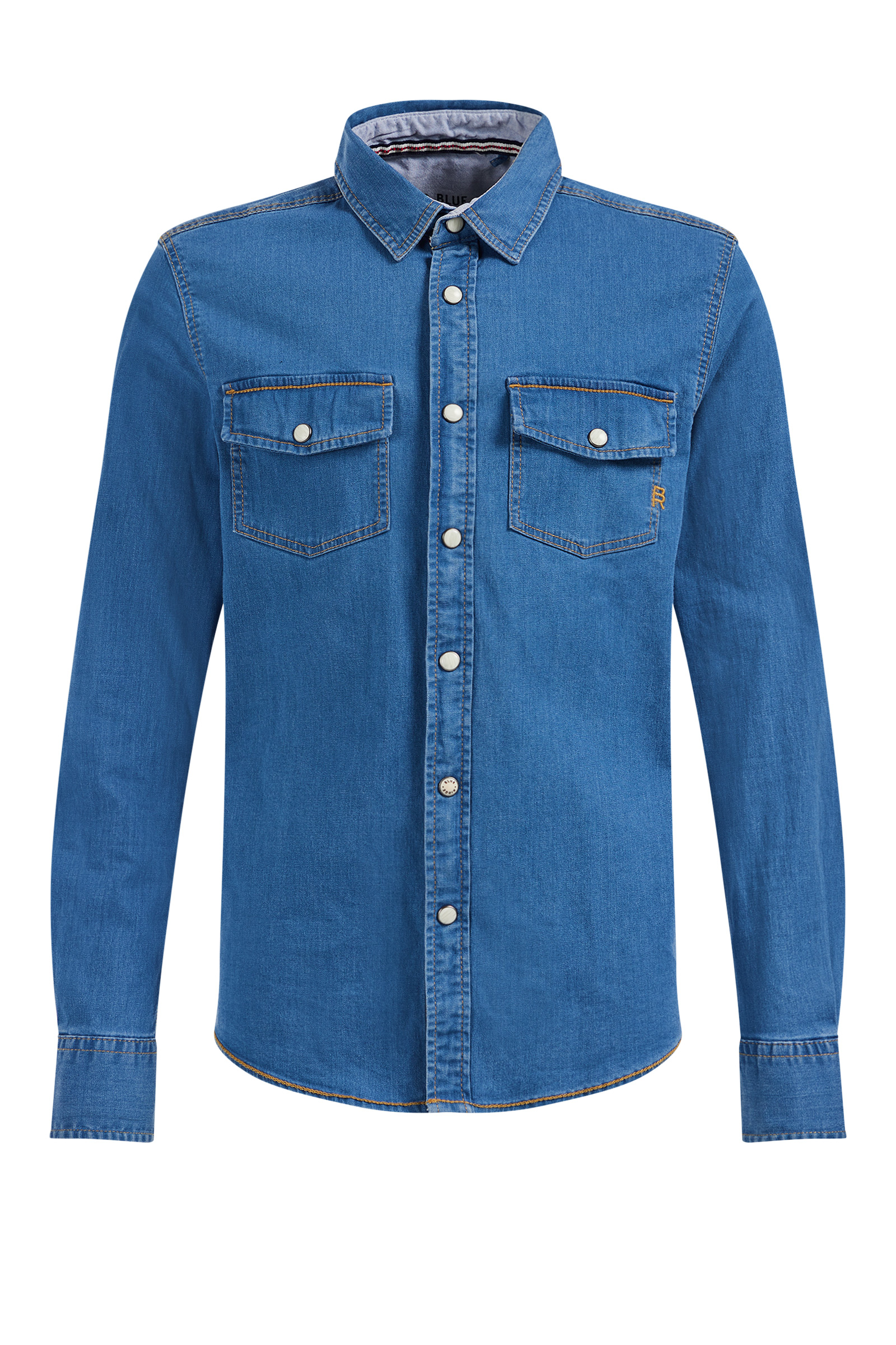 Jongens denim overhemd met stretch Blue Ridge Blauw