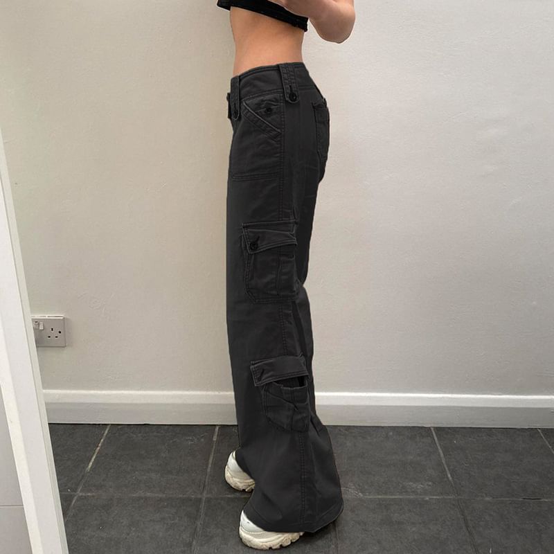 Honet - Baggy cargobroek met lage taille