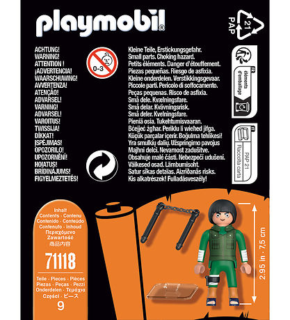 Playmobil Naruto - Rock Lee - 71118 - 9 Dele