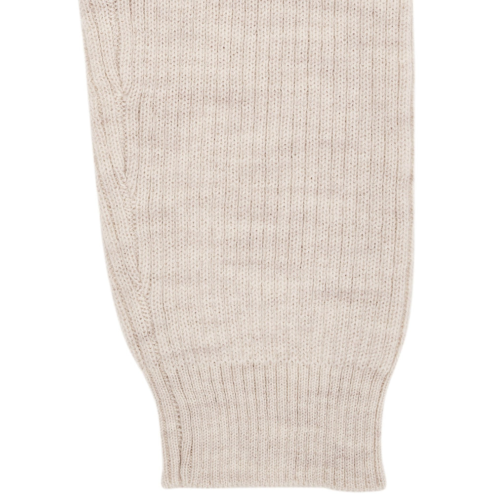 Pale Cream Melange Merino Classic Rib Leggings