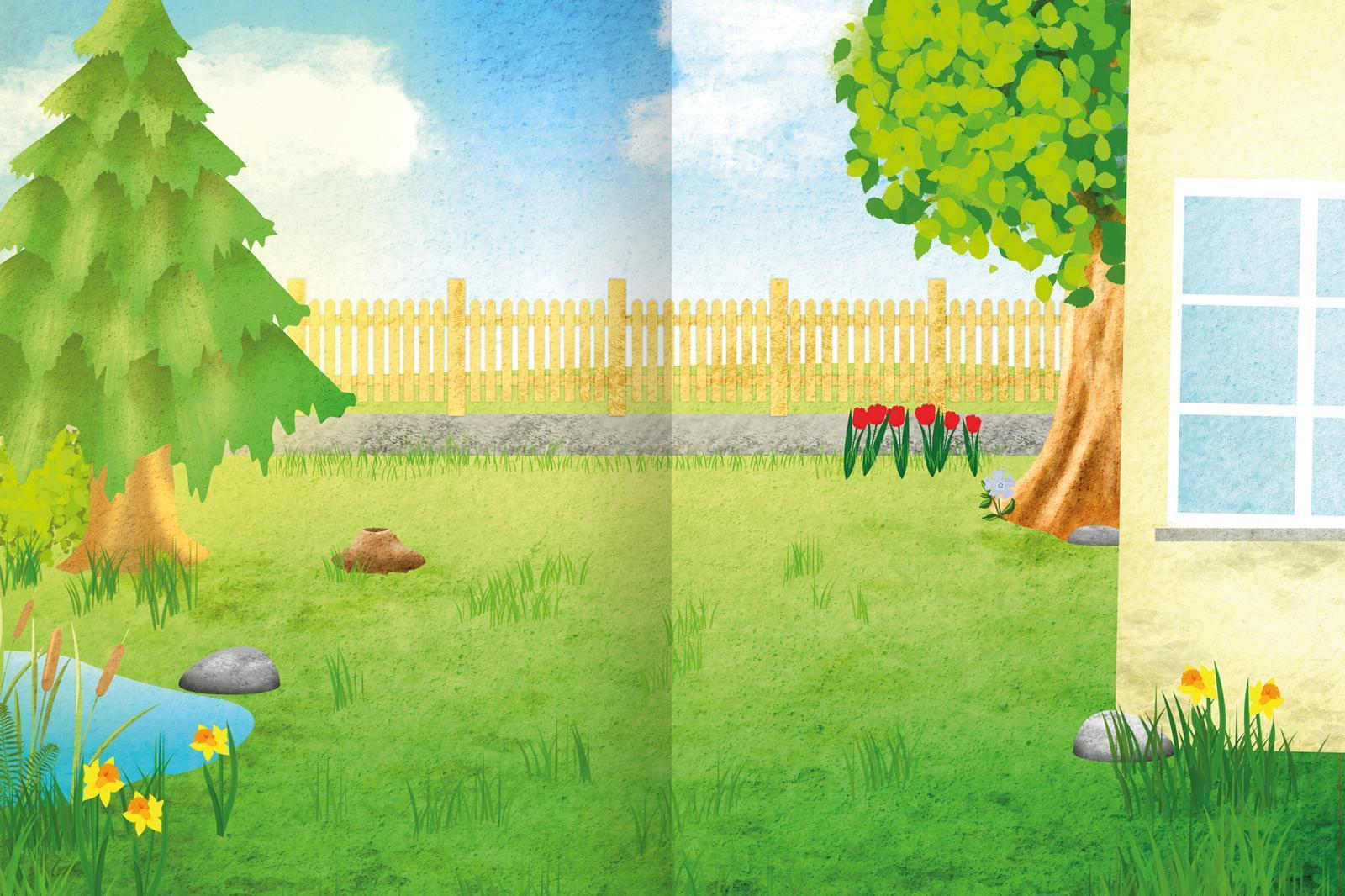 Erstes Stickern - Im Frühling