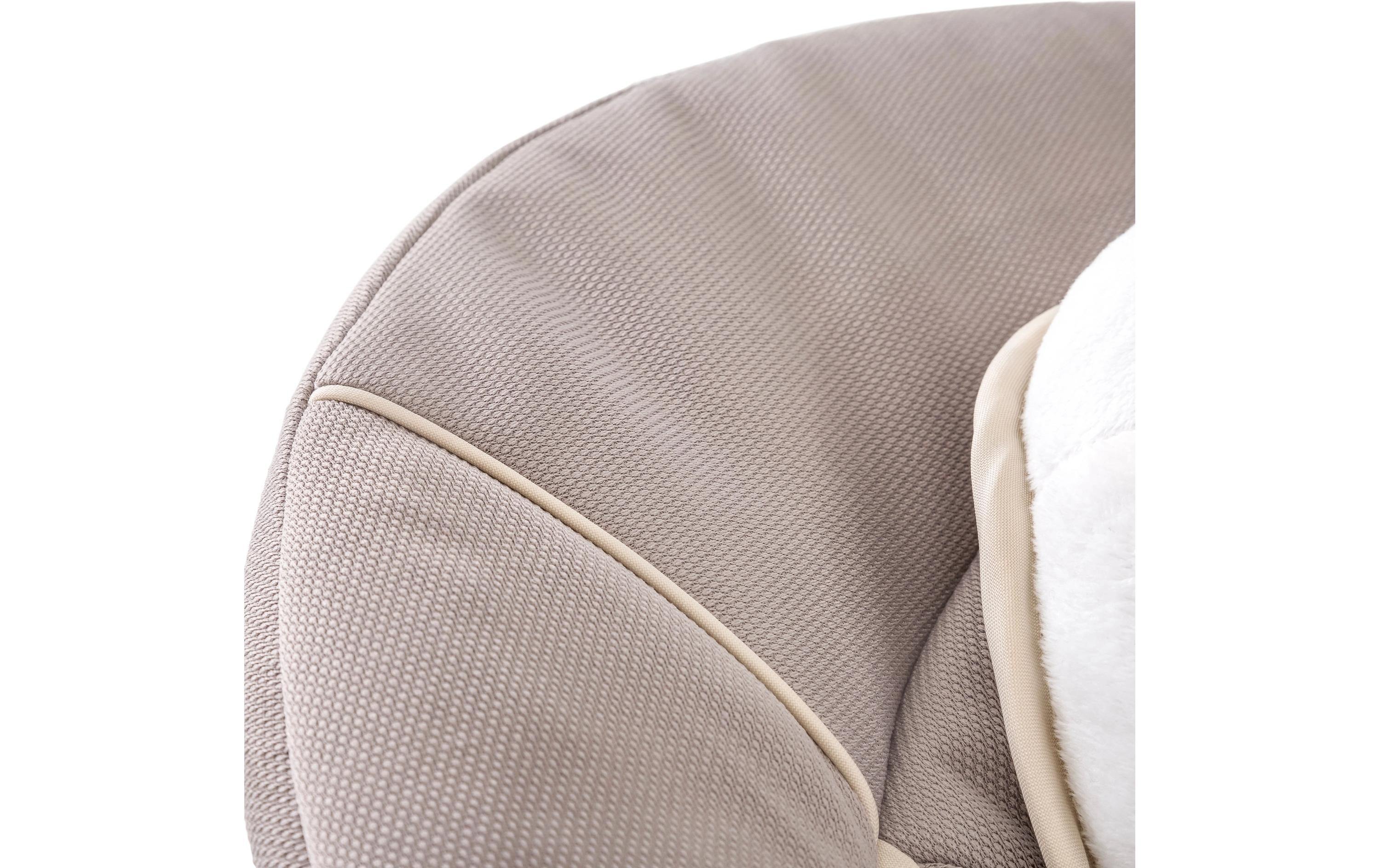 Hochstuhlaufsatz Alpha Bouncer 2in1 Stretch Beige2 in 1 Babywippe und Neugeborenenaufsatz für Hauck Holzhochstühle