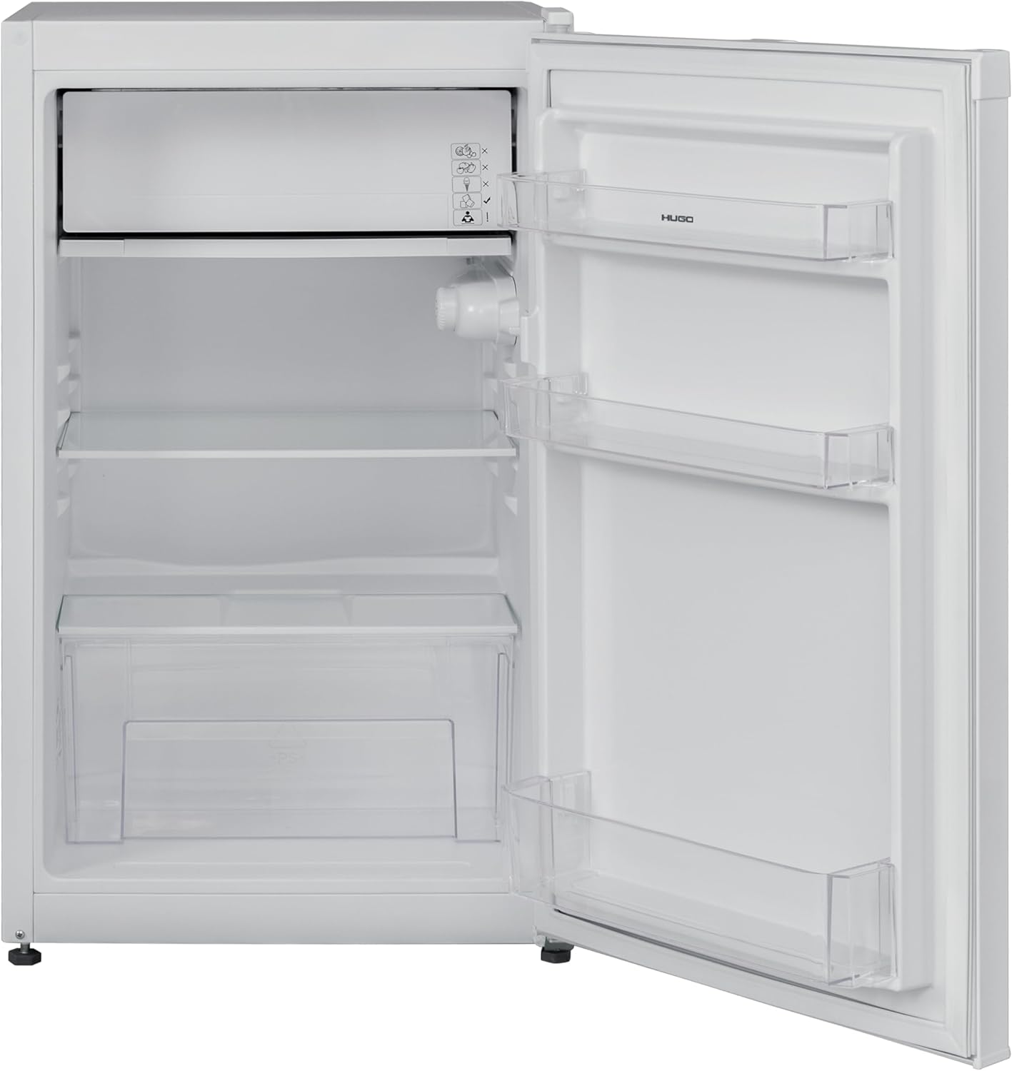 TELEFUNKEN Kühlschrank mit Gefrierfach (nur für Eiswürfel) | Freistehend | 89 Liter Nutzinhalt | Kühlschrank klein mit Gemüsefach | LED-Beleuchtung | Türanschlag wechselbar | CF-33-101-W2 weiß