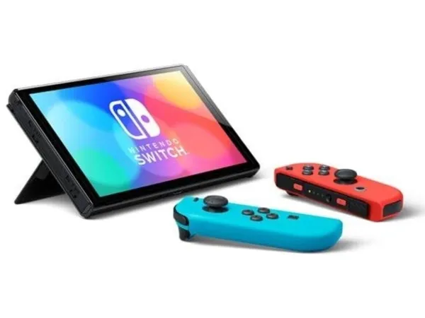 Nintendo Switch OLED - Spilkonsol - 1080p (Full HD) - sort, neonrød, neonblå