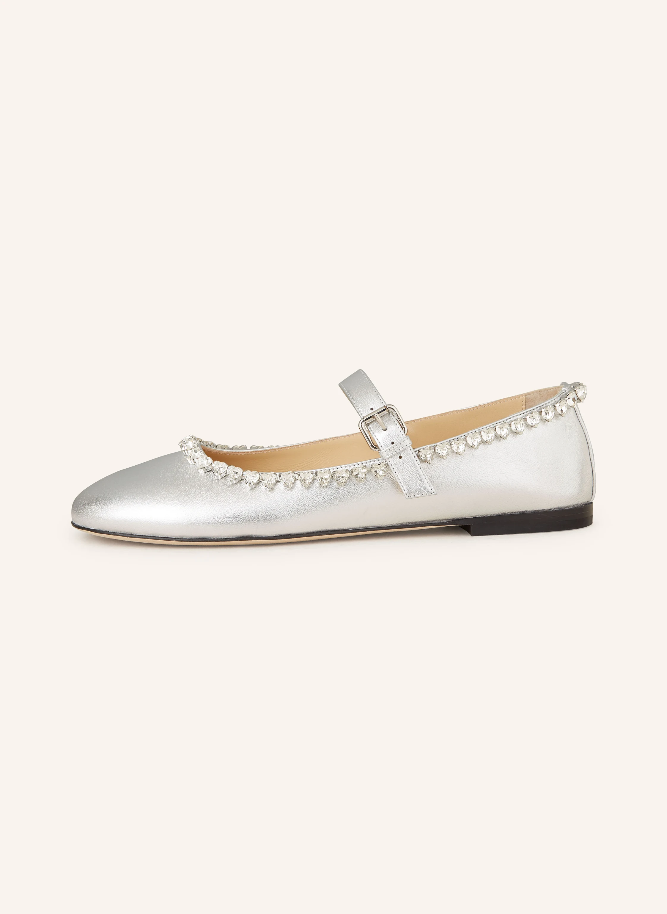 MACH & MACH Mary-Jane-Ballerinas AUDREY mit Schmucksteinen