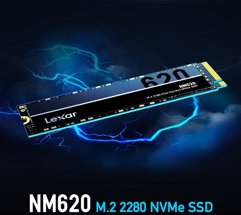 Lexar NM620 SSD 512GB - NVMe - M.2 - PCIe Gen3x4