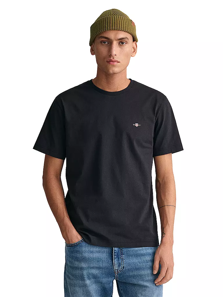 GANT T-Shirt Regular Fit schwarz