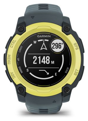 Montre GPS Garmin Instinct E - 40 mm Vert Electric Lime avec Bracelet en Silicone Bleu Twilight