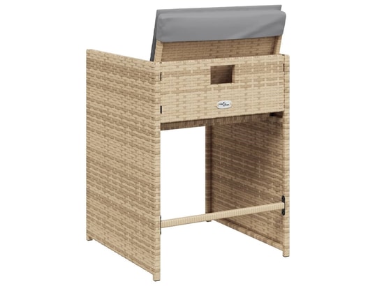VIDAXL - Chaises de jardin avec coussins lot de 4 mélange beige
