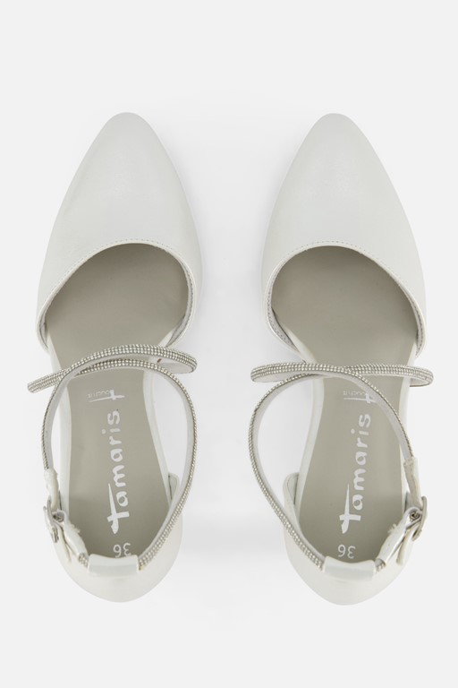 Tamaris Strass Pumps wit Synthetisch