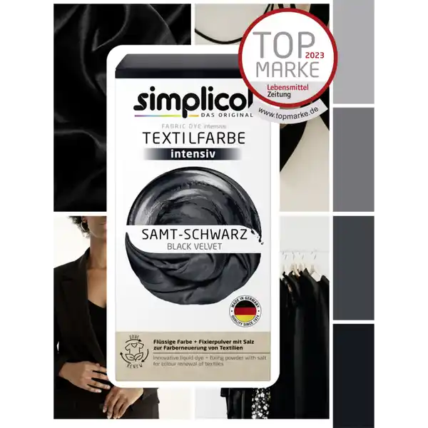 Textilfarbe intensiv Samt-Schwarz