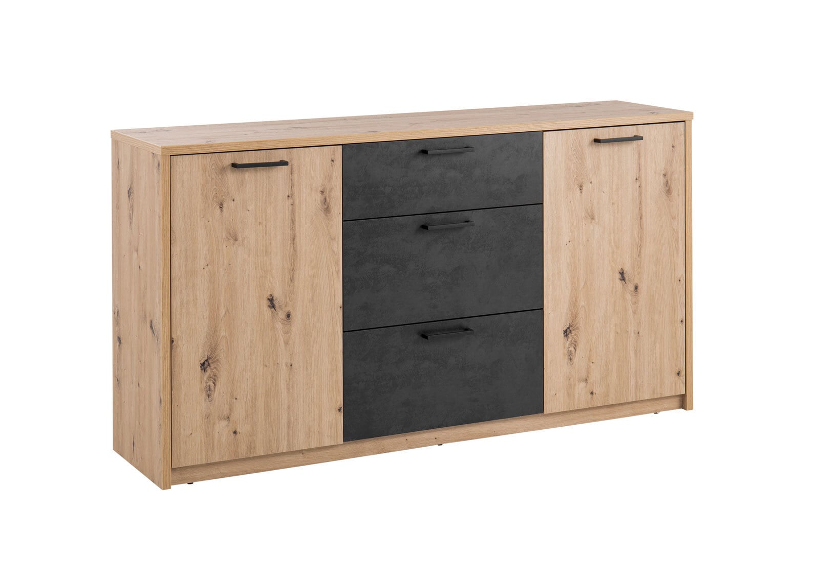 vito Kommode SPIEZ Artisan Eiche/ Terra Mater schwarz