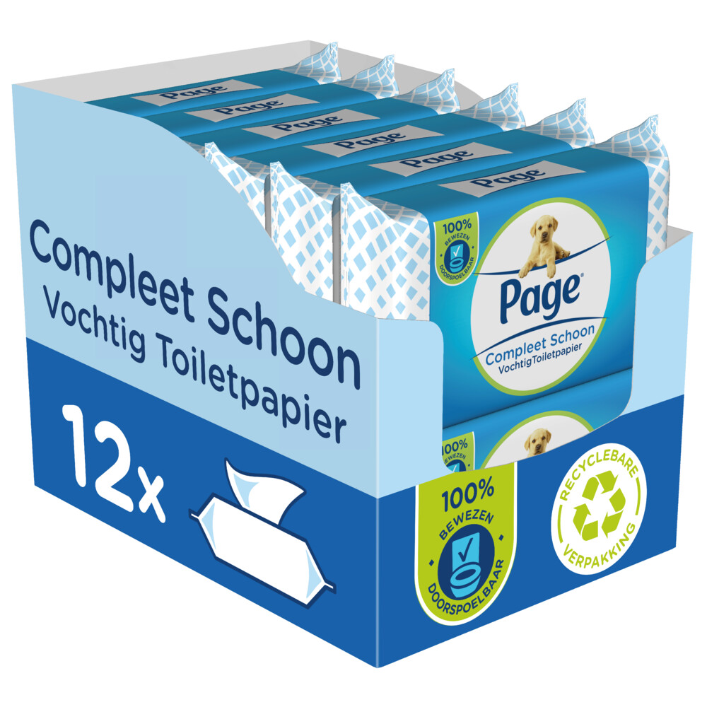 12x Page Vochtig Toiletpapier Compleet Schoon38 stuks