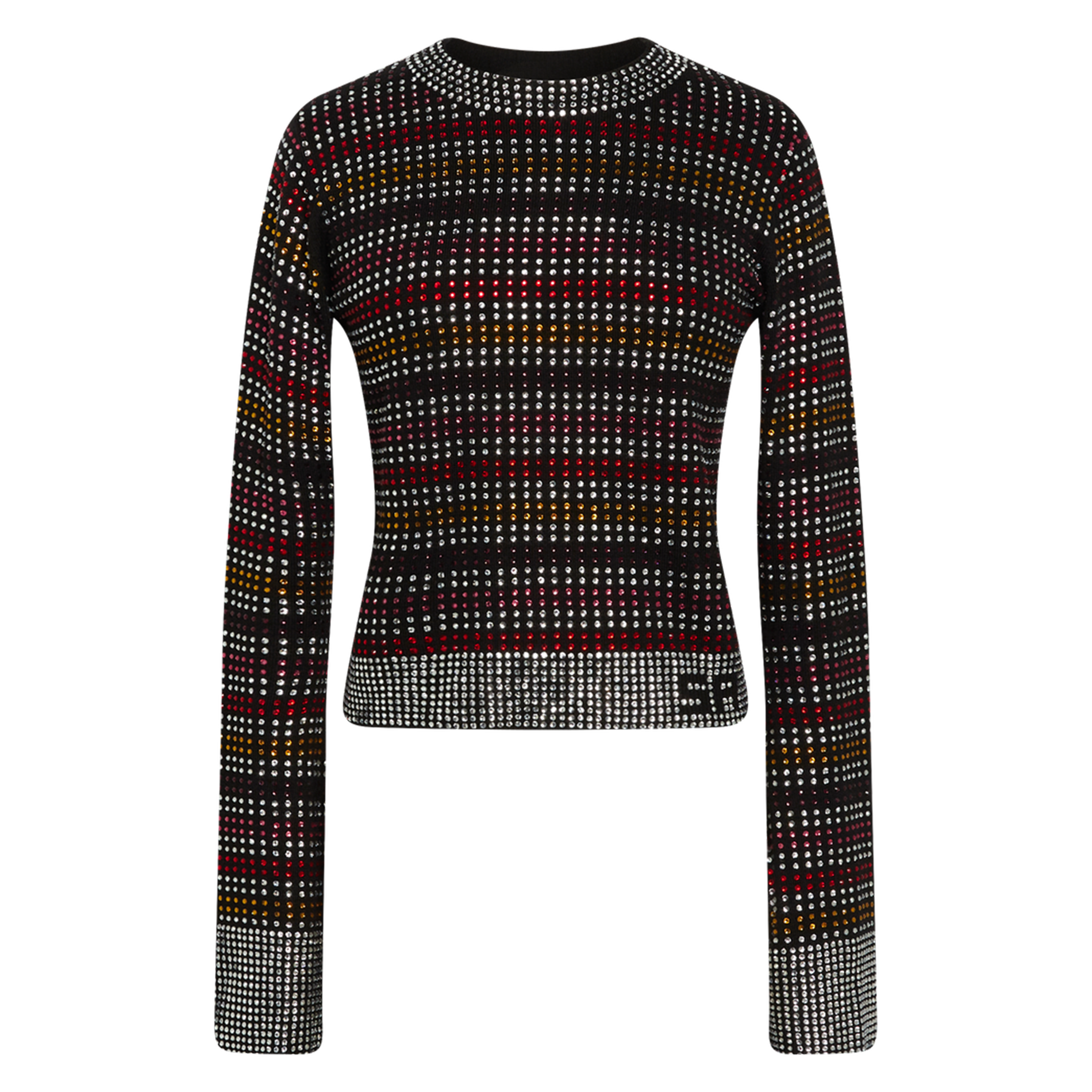 Pull col rond en laine mélangée | Multicolore