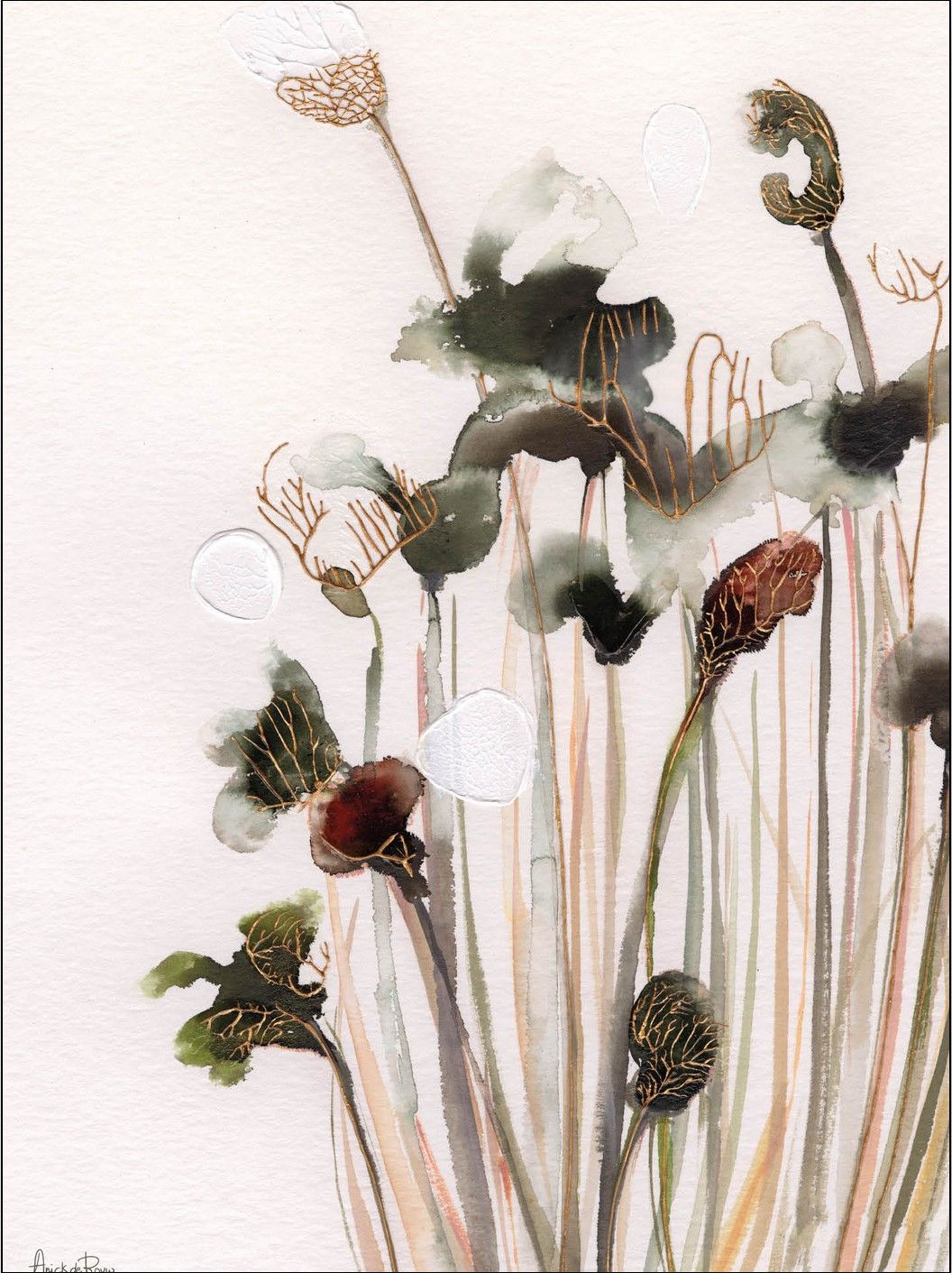 Wandkleed Pastel Flowers
