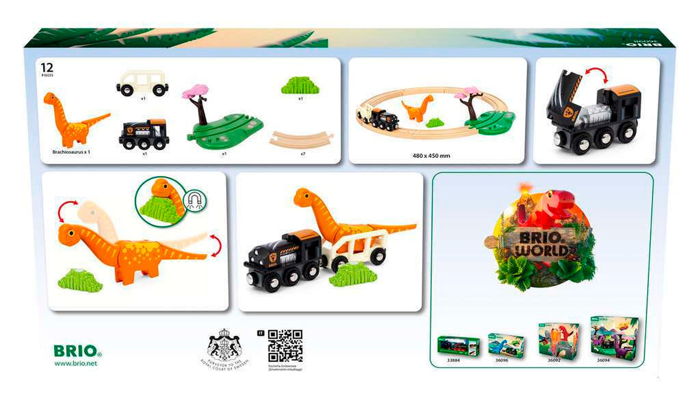 BRIO Dinosaurier Bahn Set