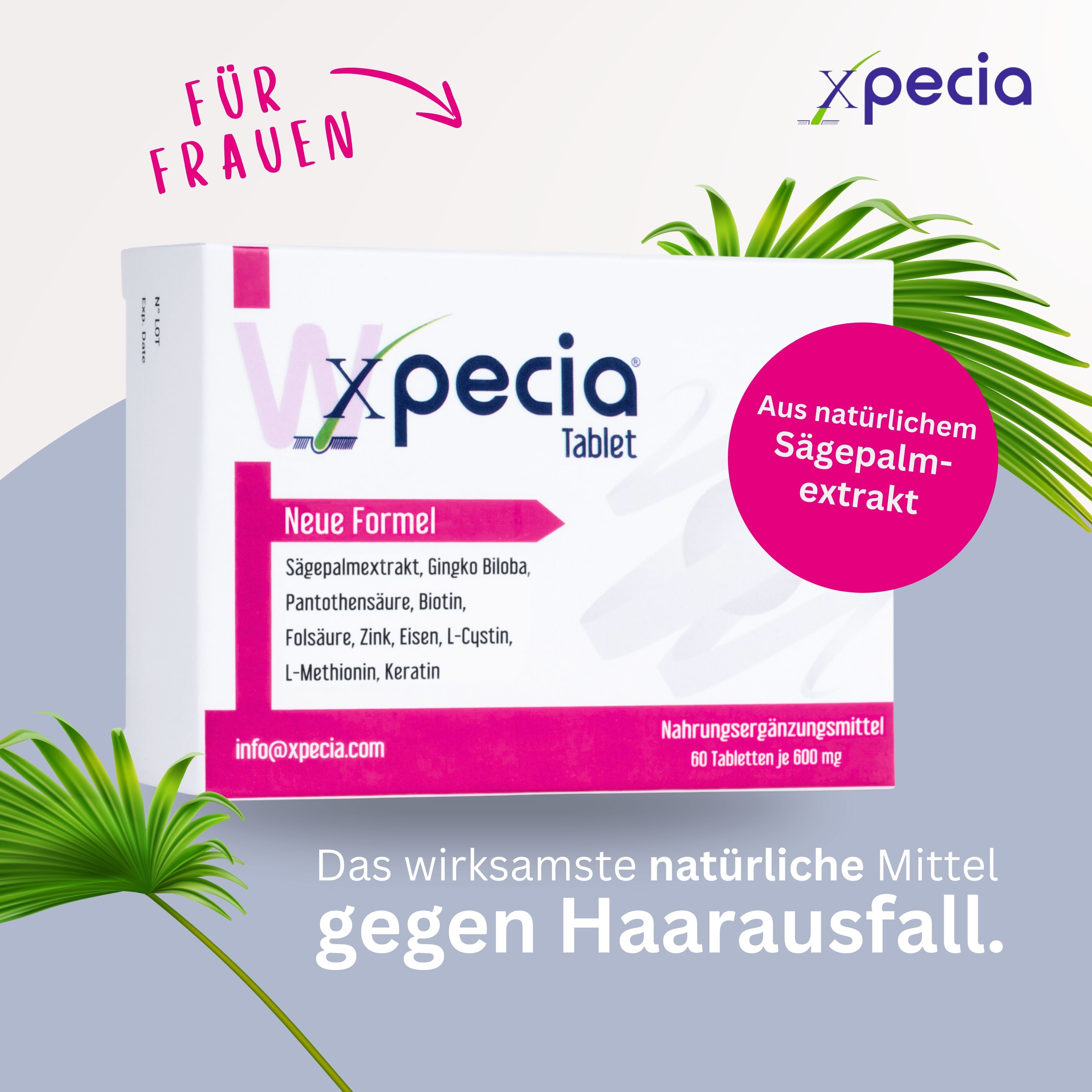 Xpecia gegen Haarausfall bei Frauen DHT Blocker