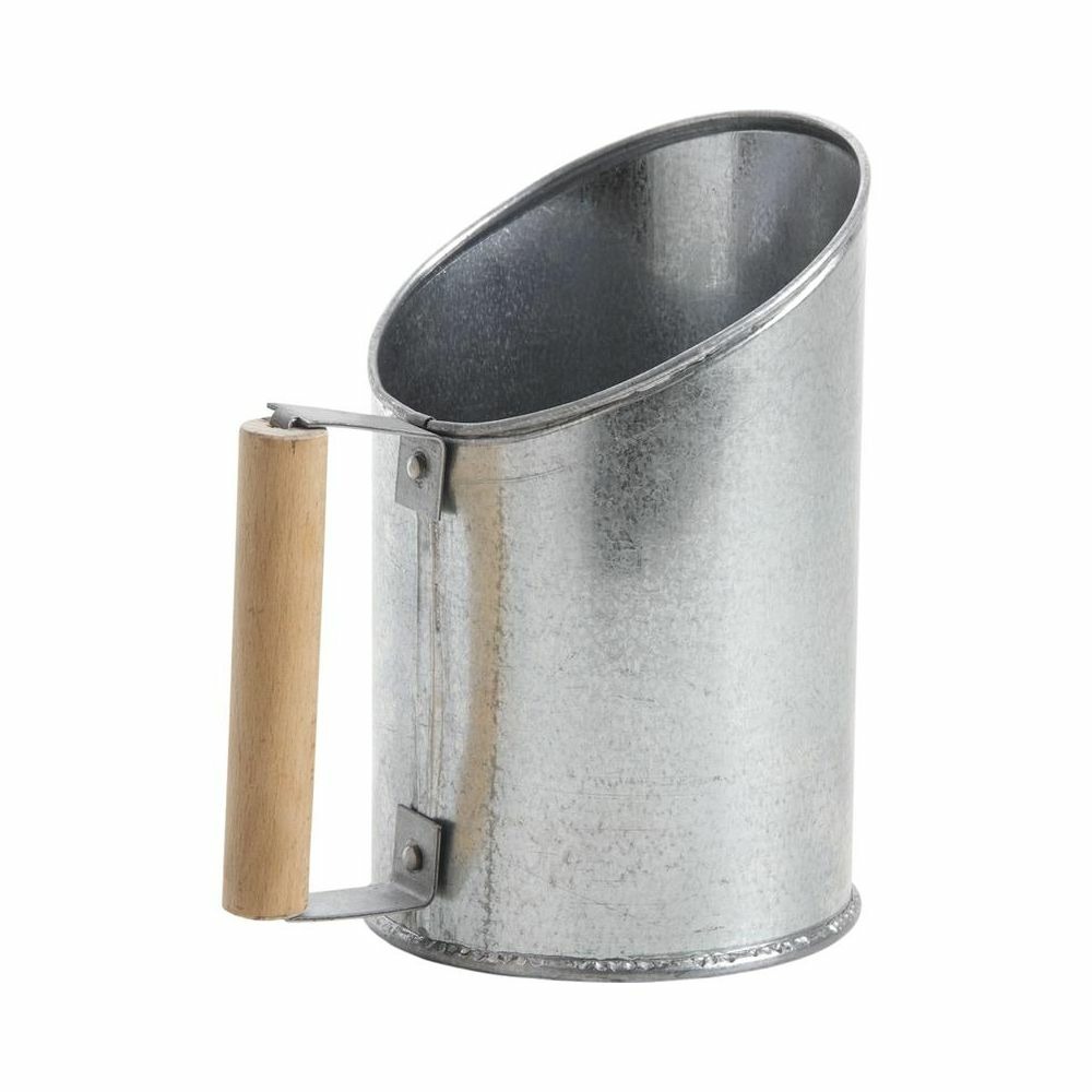 Pelle à pellets en zinc et bois