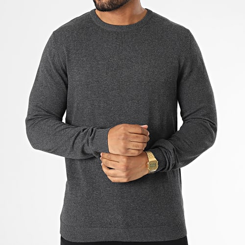 Pull Basic Gris Anthracite Chiné