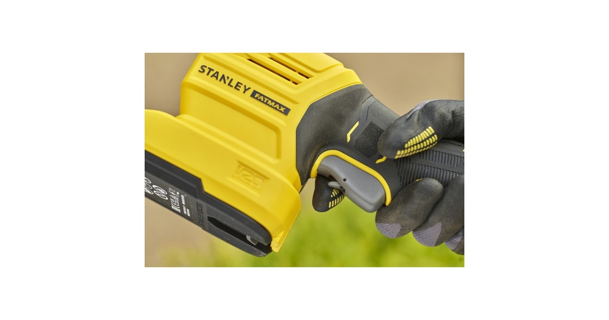StanleyFATMAX V20 18V 2.0Ah Gras- en struikschaar  (Geel/zwart, Accu en lader inbegrepen)