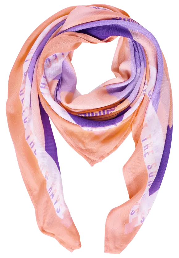 Halstuch mit Print - strong apricot